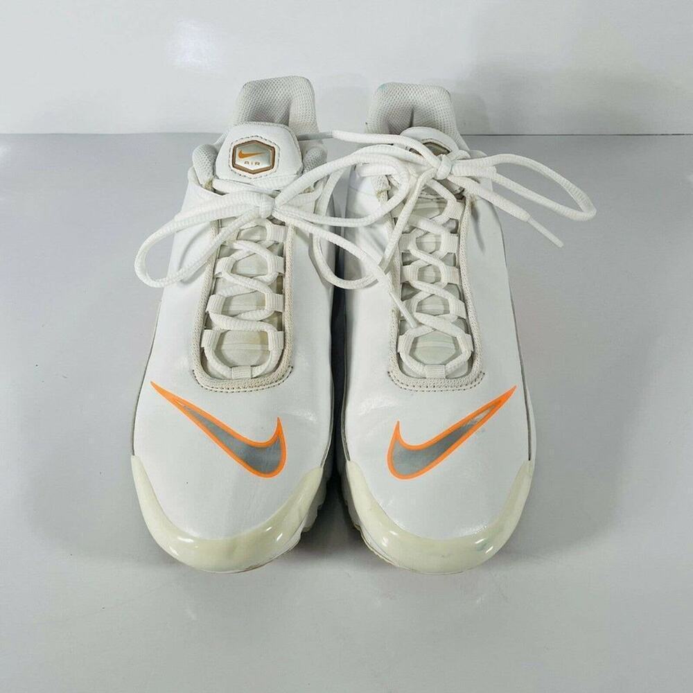 Nike Air Max Plus TN SE Big Logo White Silver Orange AR0005 100 7y - Picture 2 of 6
